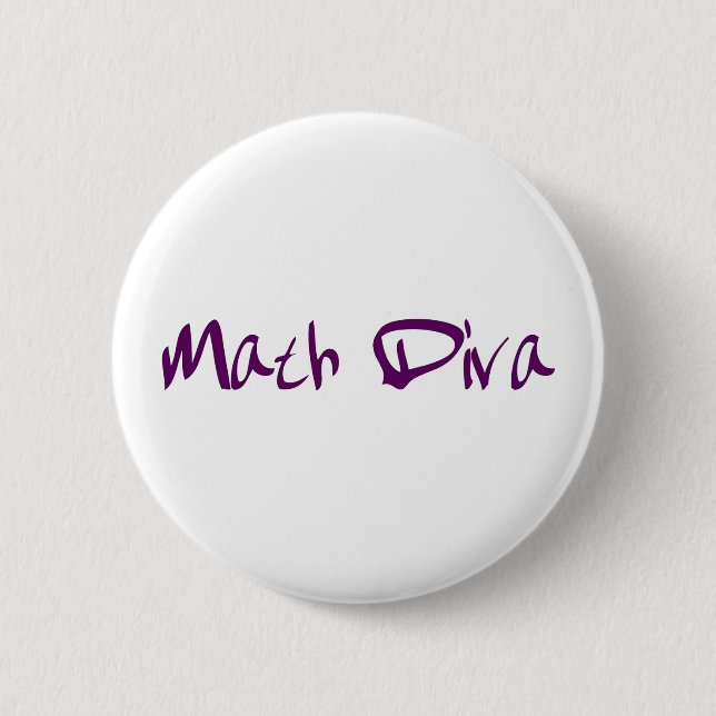 Badge Rond 5 Cm Diva de maths (Devant)