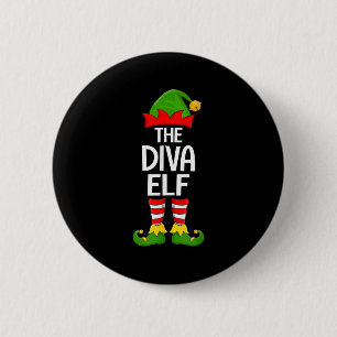 Badge Rond 5 Cm Diva Elf Correspondant Famille Elf Squad Filles de