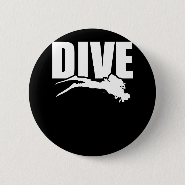 Badge Rond 5 Cm Dive Love Scuba Diving Explorer (Devant)