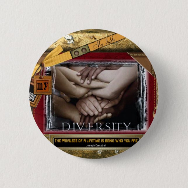 Badge Rond 5 Cm Diversité (Devant)