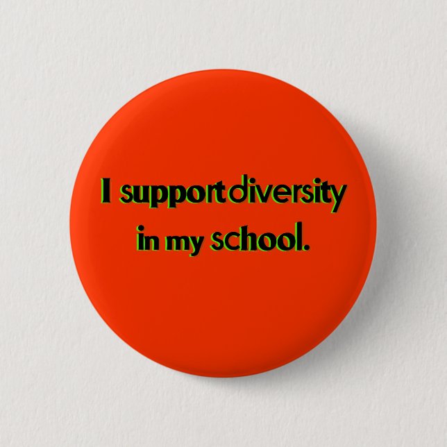 Badge Rond 5 Cm Diversité dans mon bouton scolaire (Devant)