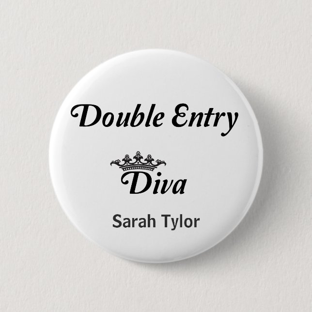 Badge Rond 5 Cm Divina de la double entrée (Devant)
