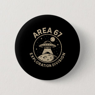 Badge Rond 5 Cm Division d'exploration de la zone 67 Drôle de mème