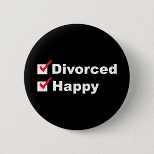 Badge Rond 5 Cm Divorcé Et Heureux