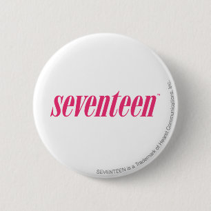 Badge Rond 5 Cm Dix-sept Logo-Magenta