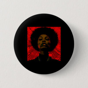 Badge Rond 5 Cm Dizaine Femme Noire Avec Pan African Lipstic