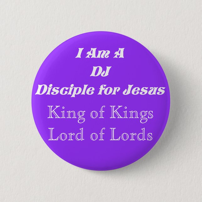 Badge Rond 5 Cm DJ-Disciple Pour Jésus_ (Devant)