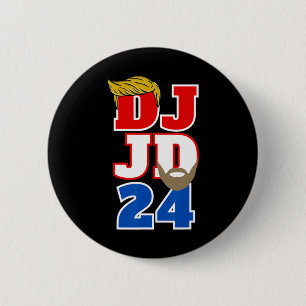Badge Rond 5 Cm Dj Jd 24 Trump Hair Vance Beard 2024 Republican Me