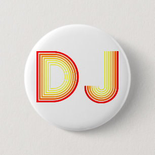 Badge Rond 5 Cm DJ vintage
