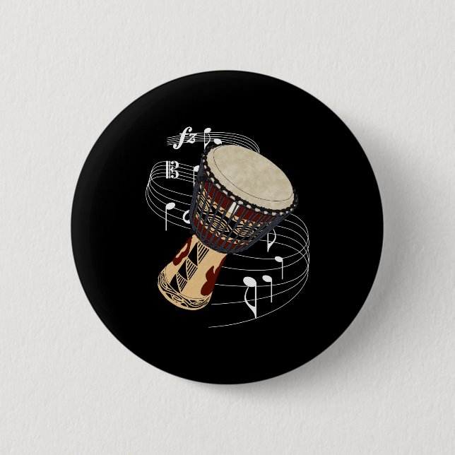 Badge Rond 5 Cm Djembe (Devant)