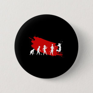 Badge Rond 5 Cm Dminton Player Evolution Funny Sports Entraîneur G
