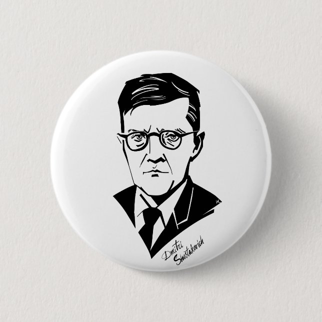 Badge Rond 5 Cm Dmitri Shostakovich (Devant)