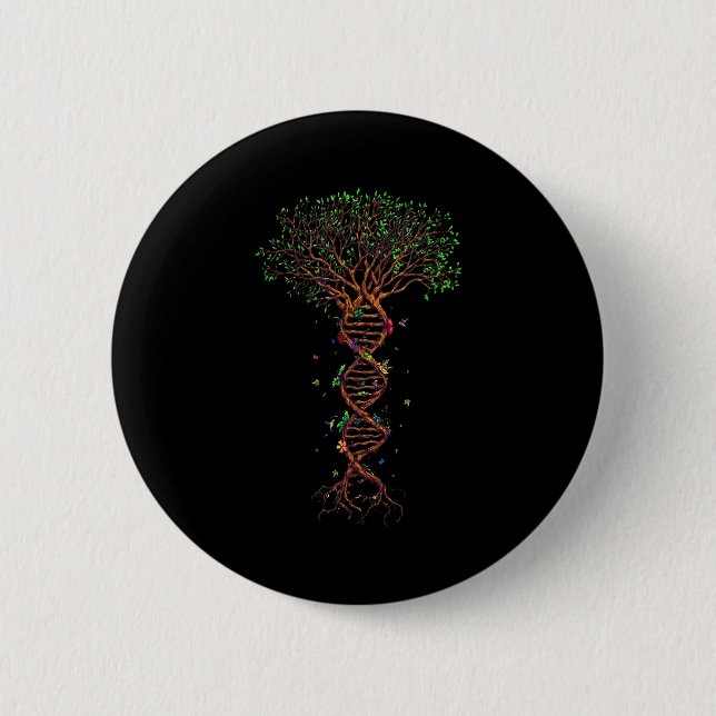 Badge Rond 5 Cm Dna Tree Genetic Funny Earth Day Plant A Tree Life (Devant)