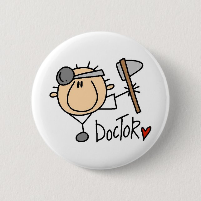 Badge Rond 5 Cm Docteur (Devant)