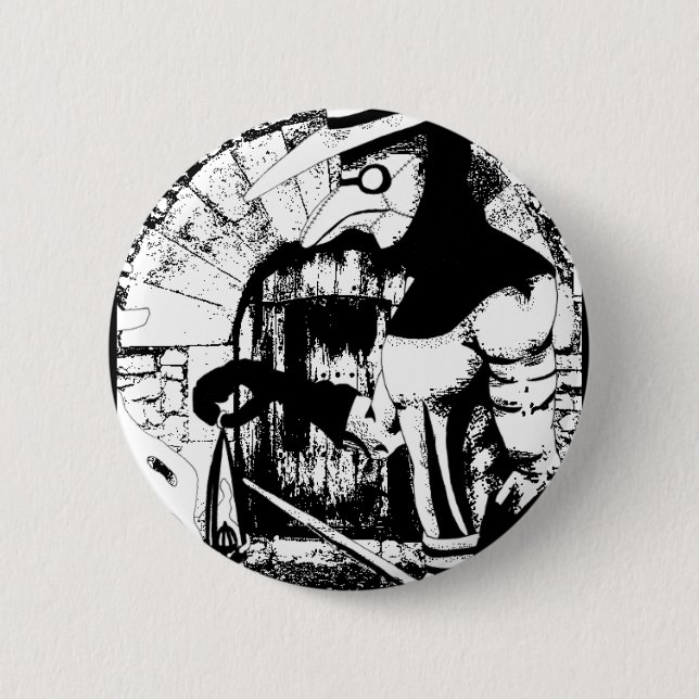 Badge Rond 5 Cm Docteur Button de peste (Devant)