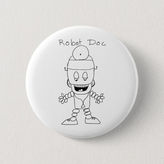 Badge Rond 5 Cm Docteur de robot (Devant)