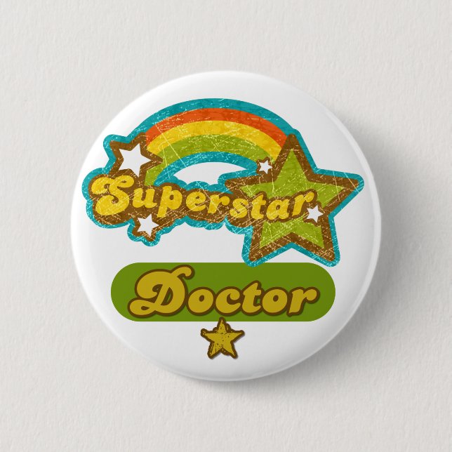 Badge Rond 5 Cm Docteur de superstar (Devant)