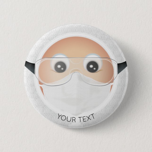 Badge Rond 5 Cm Docteur Emoji (Devant)