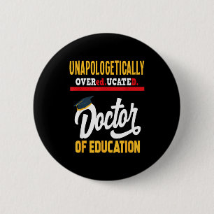 Badge Rond 5 Cm Docteur en éducation - doctorat drôle de remise de