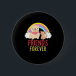 Badge Rond 5 Cm Dog And Cat Friends Forever<br><div class="desc">Dog And Cat Friends Forever</div>