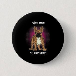 Badge Rond 5 Cm Dog lovers French Bulldog