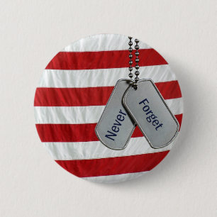 Badge Rond 5 Cm Dog Tags on Flag