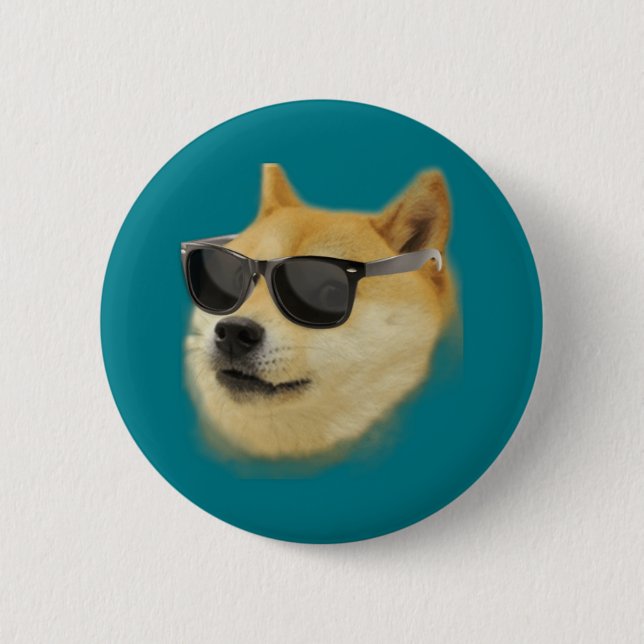 Badge Rond 5 Cm Doge avec lui (Devant)