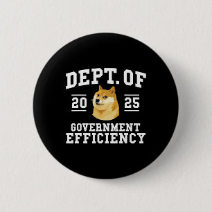 Badge Rond 5 Cm Doge D.o.g.e Ministère de l'Efficacité du gouverne