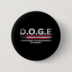 Badge Rond 5 Cm Doge D.o.p.e. Ministère de l'Efficacité gouverneme