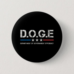 Badge Rond 5 Cm Doge D.o.p.e. Ministère de l'Efficacité gouverneme