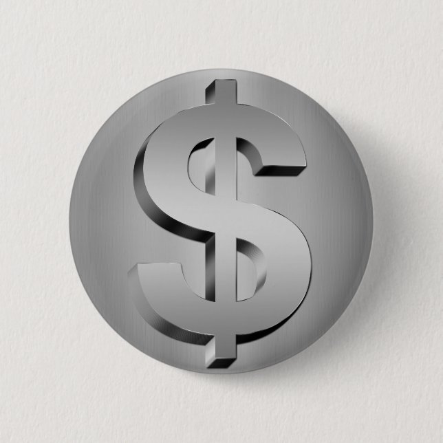 Badge Rond 5 Cm dollar (Devant)