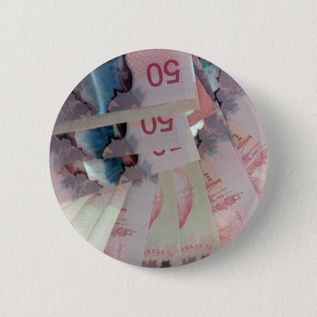 Badge Rond 5 Cm Dollars canadiens (Devant)