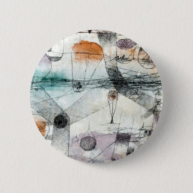 Badge Rond 5 Cm Domaine d'Air Paul Klee Expressionniste Abstrait (Devant)