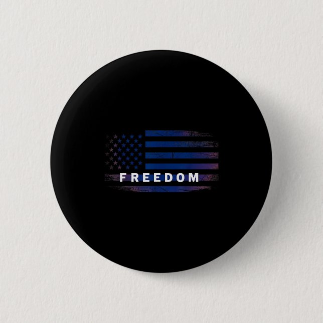 Badge Rond 5 Cm Dôme de drapeau américain (Devant)