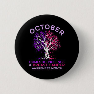 Badge Rond 5 Cm Domestic Violence And Breast Cancer Awareness Mont