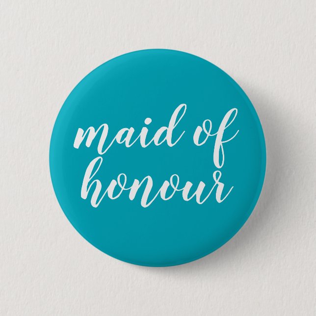 Badge Rond 5 Cm "Domestique bouton bleu et blanc d'honneur" (Devant)