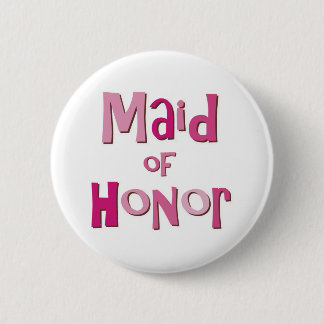 Badge Rond 5 Cm Domestique de brun de rose d'honneur