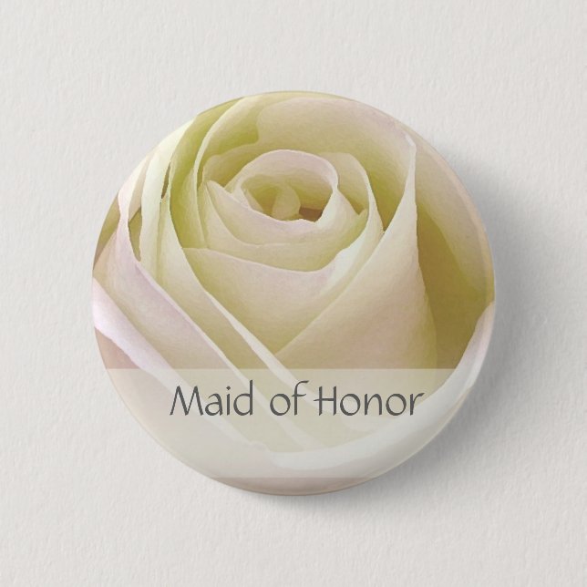 Badge Rond 5 Cm Domestique de double blanc d'honneur rose (Devant)
