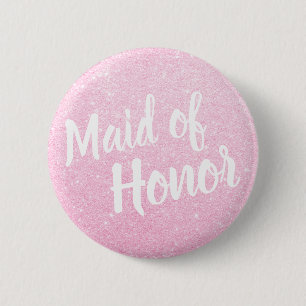 Badge Rond 5 Cm Domestique de parties scintillantes d'or d'honneur