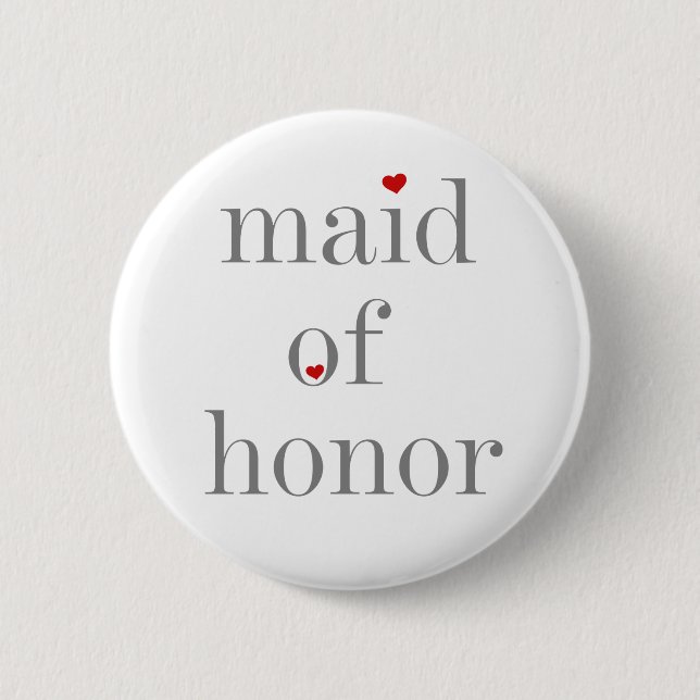Badge Rond 5 Cm Domestique des textes d'honneur grise (Devant)