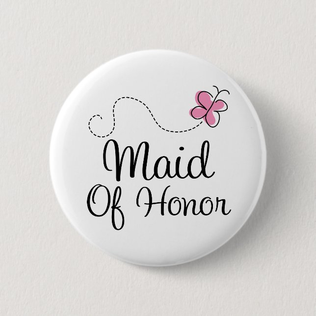 Badge Rond 5 Cm Domestique nuptiale de partie de bouton de mariage (Devant)