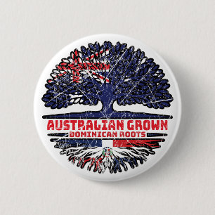Badge Rond 5 Cm Dominican Republic Australian Australia Tree Roots
