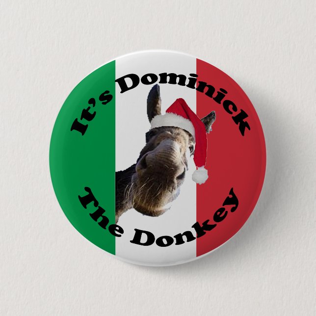 Badge Rond 5 Cm dominick l'âne (Devant)