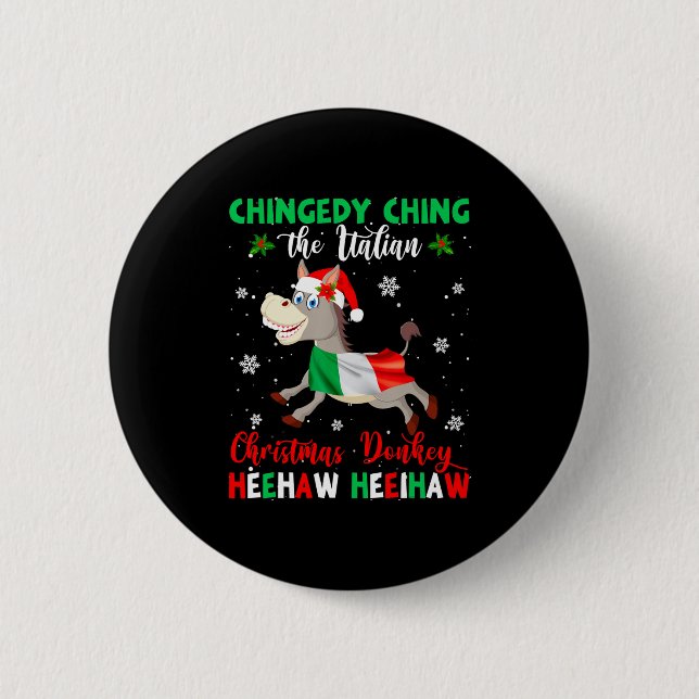 Badge Rond 5 Cm Dominick The Christmas Italian Chris  (Devant)