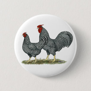 Badge Rond 5 Cm Dominique Chickens