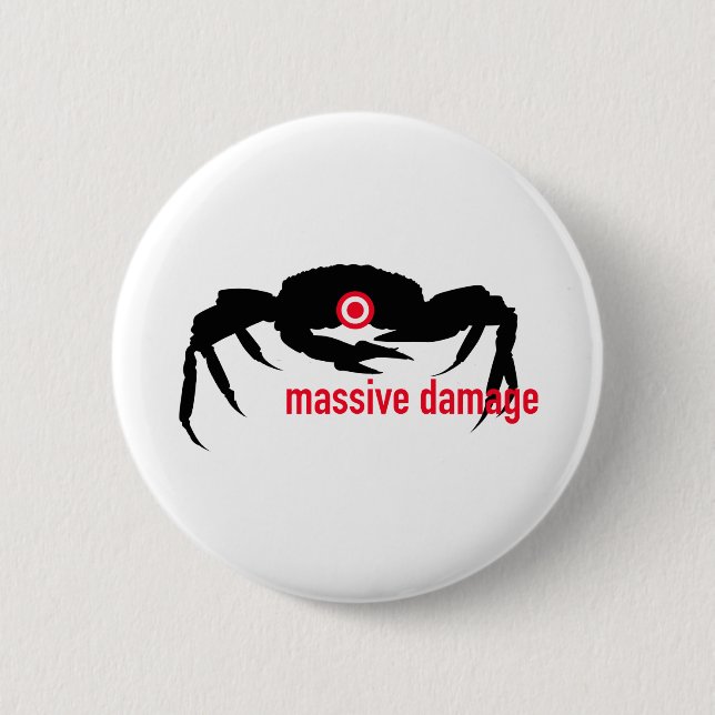 Badge Rond 5 Cm Dommages massifs (Devant)