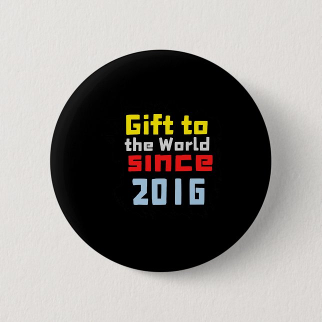 Badge Rond 5 Cm Don Au Monde Depuis Sticker 2016 (Devant)