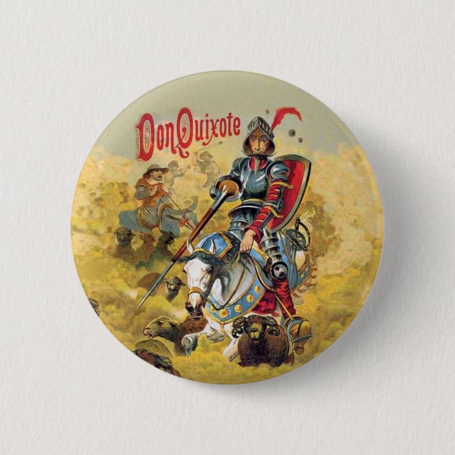 Badge Rond 5 Cm Don Quixote (Devant)