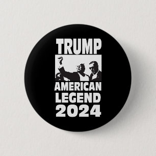 Badge Rond 5 Cm Don Trump 2024 à l'épreuve des balles ne jamais cé
