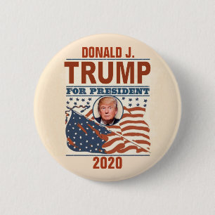 Badge Rond 5 Cm Donald J. Trump pour le président 2020